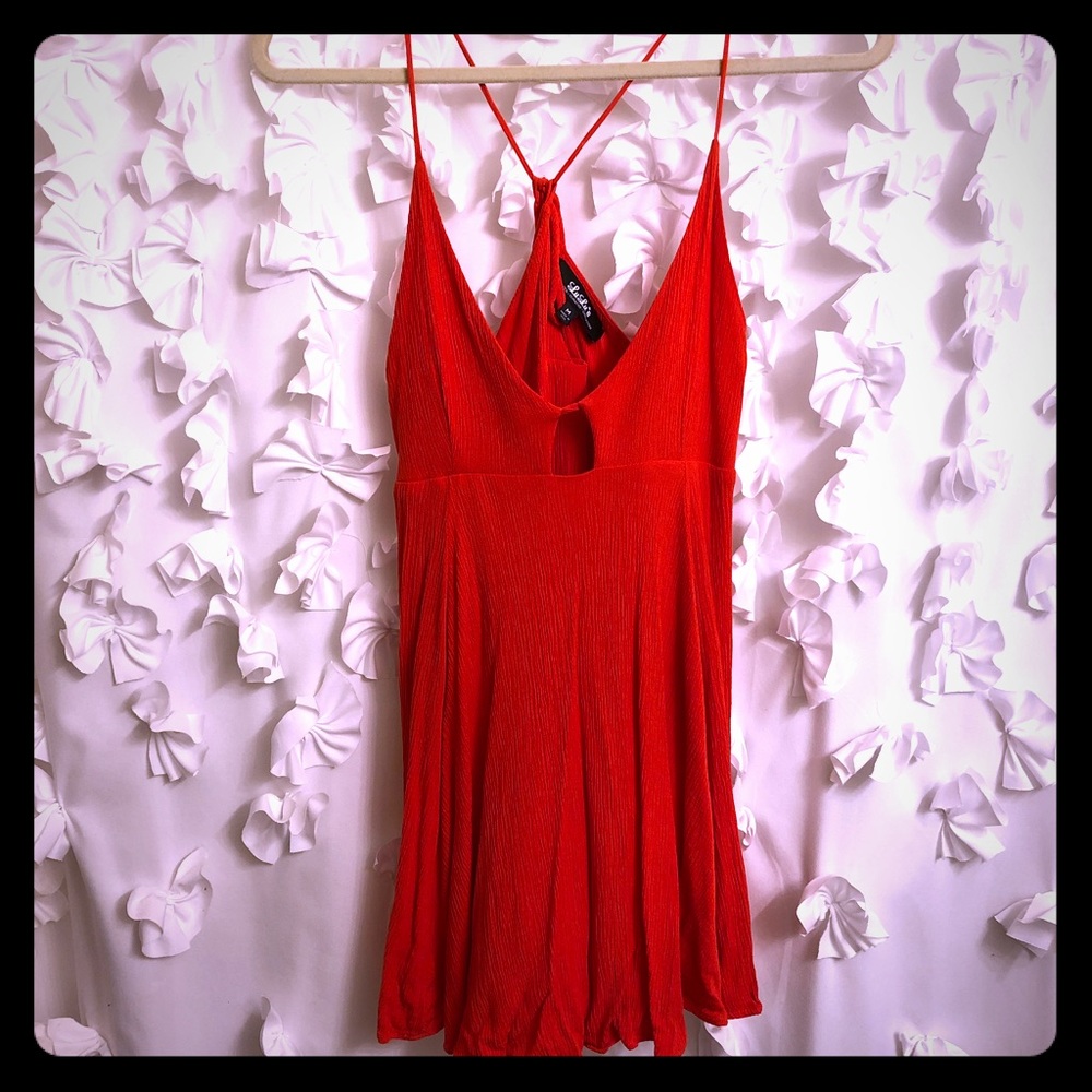Lulus Flowy Red Skater Dress